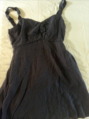 Old Navy Black Mini Dress with Twist Bust and Adjustable Straps